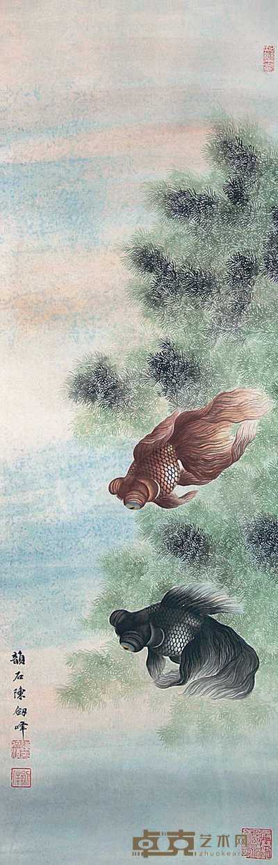 陈剑峰 金鱼 带框 94×31cm